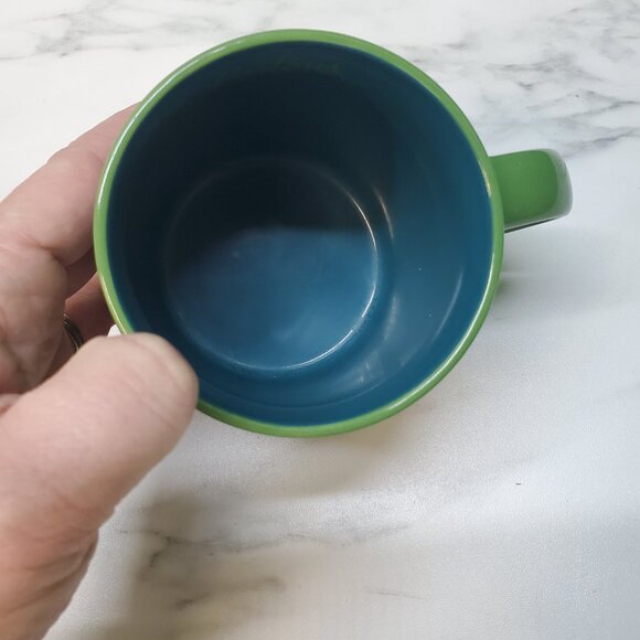 Mug - Tim Hortons Beaver Themed Green and Blue in Excellent condition - Picture 8 of 16